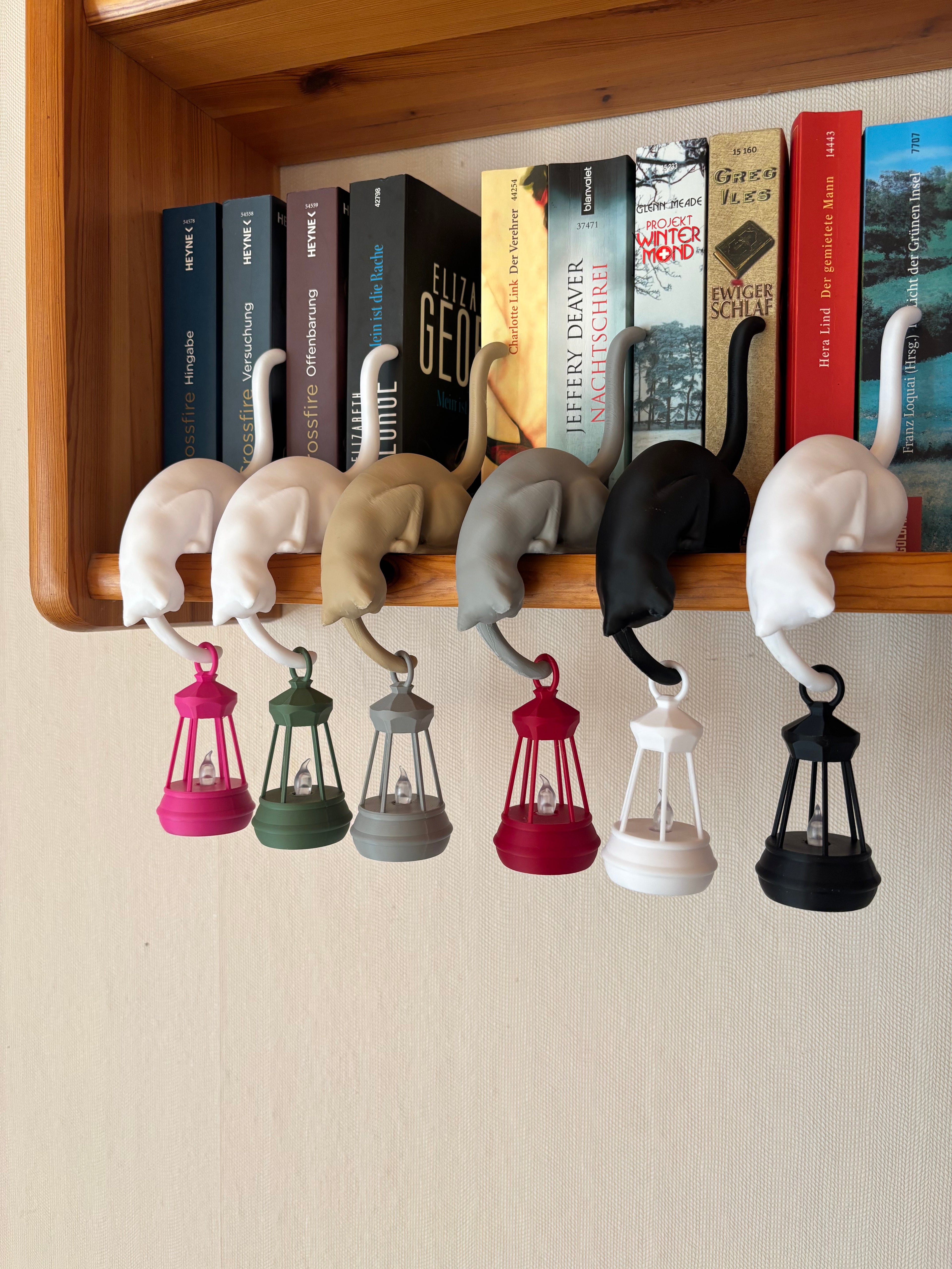 Katzen Lampe mit Laterne – 3D Gedruckt mit LED Licht