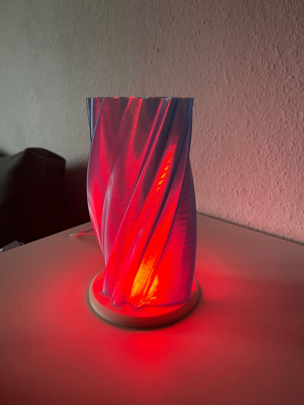 Spiral-Lampe mit Farbwechsel-LED – Moderne Lampe 3D Gedruckt