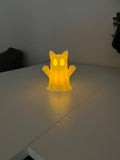 Geisterkatze mit LED-Teelicht 3D Gedruckt
