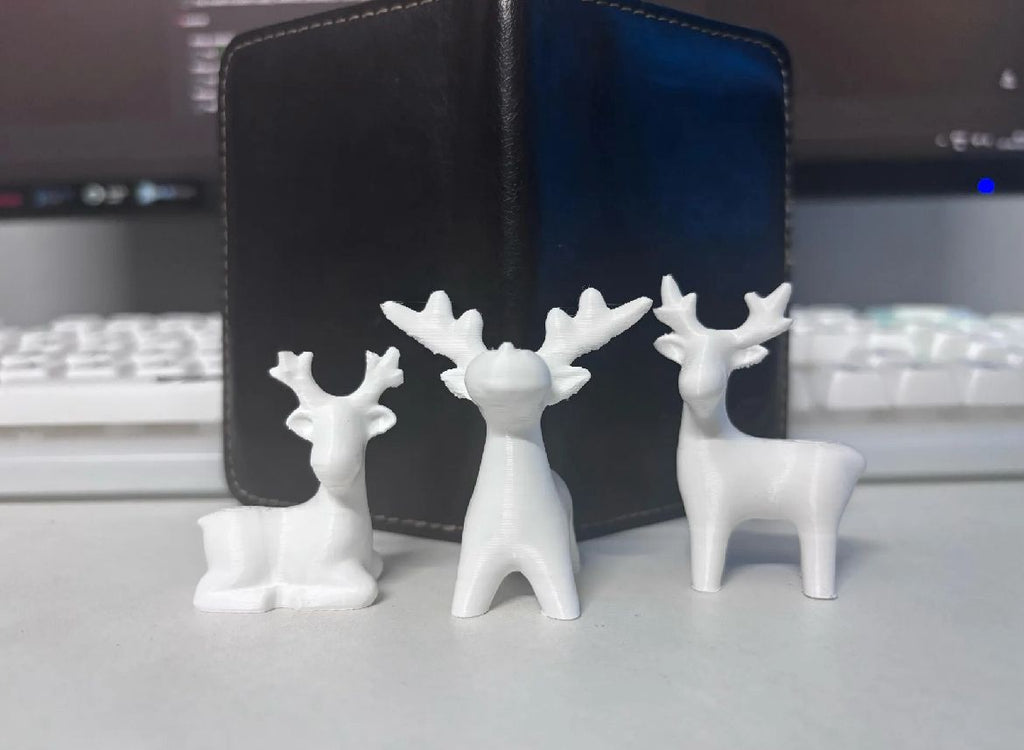 Minimalistische Rentier Deko – 3er Set, 3D-gedruckt