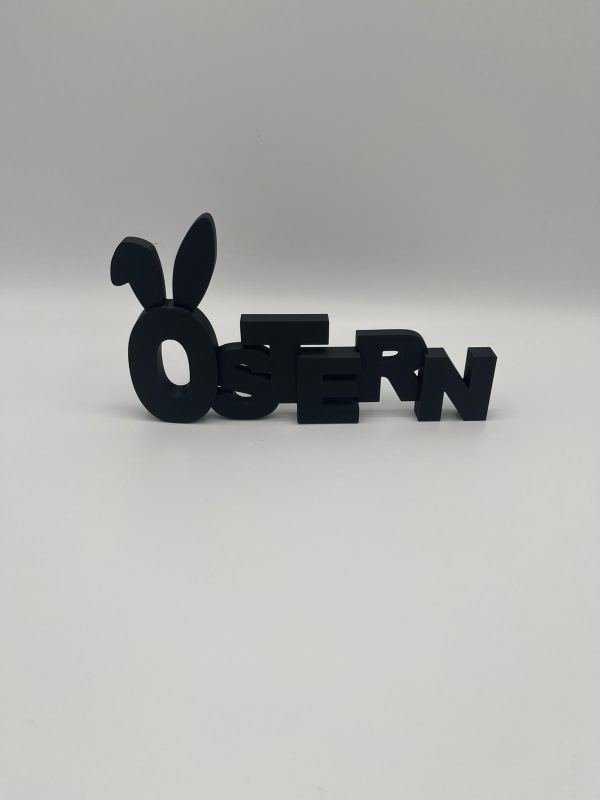 Oster Schriftzug Deko – 3D gedruckte Osterdeko | Modernes Oster Schild