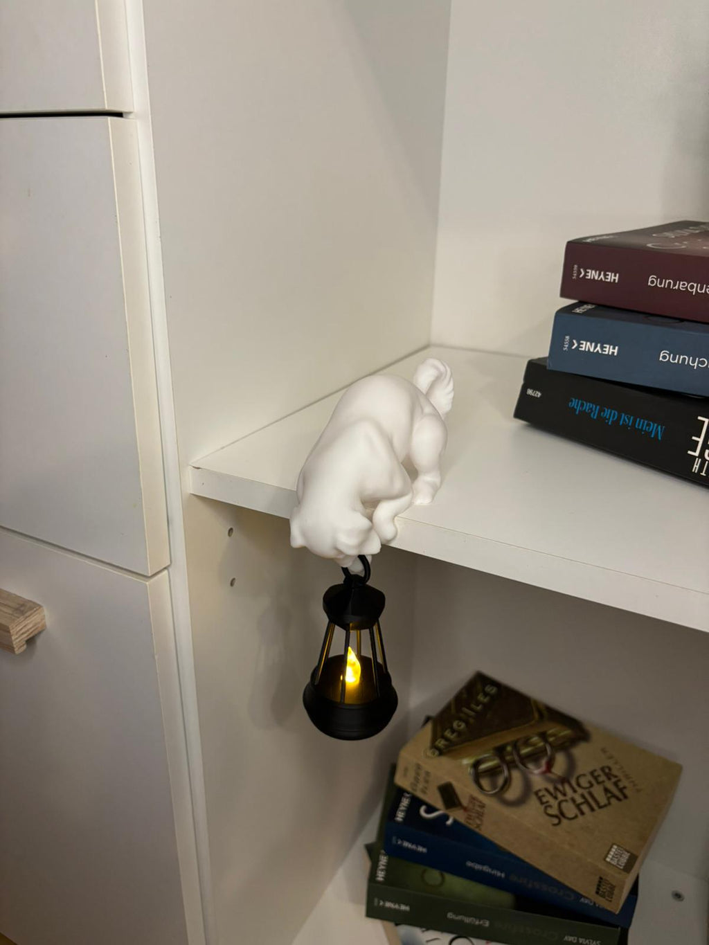 Hunde Lampe mit Laterne - 3D Gedruckt mit Led Licht