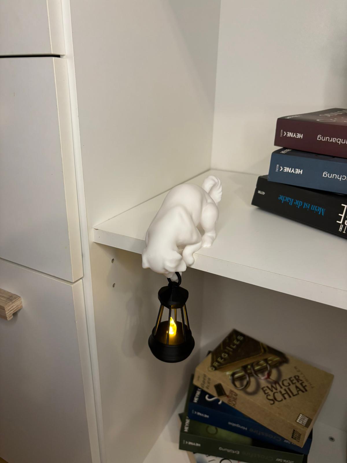 Hunde Lampe mit Laterne - 3D Gedruckt mit Led Licht