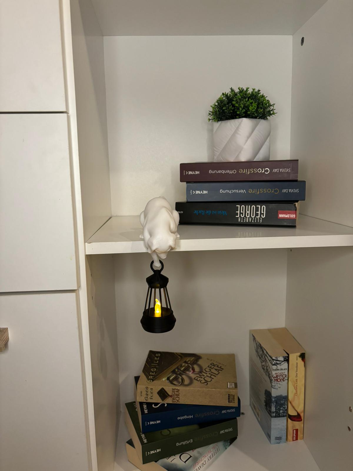 Hunde Lampe mit Laterne - 3D Gedruckt mit Led Licht