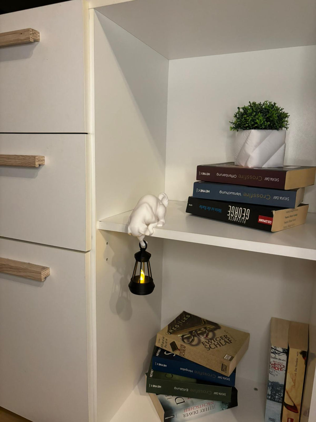 Hunde Lampe mit Laterne - 3D Gedruckt mit Led Licht