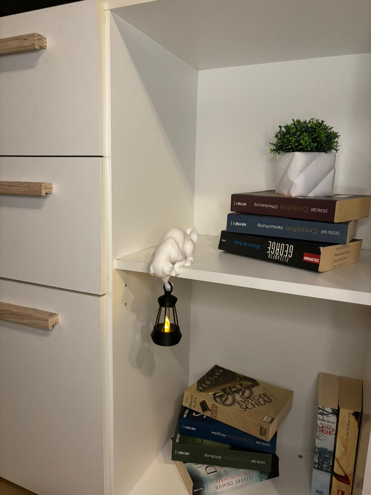 Hunde Lampe mit Laterne - 3D Gedruckt mit Led Licht