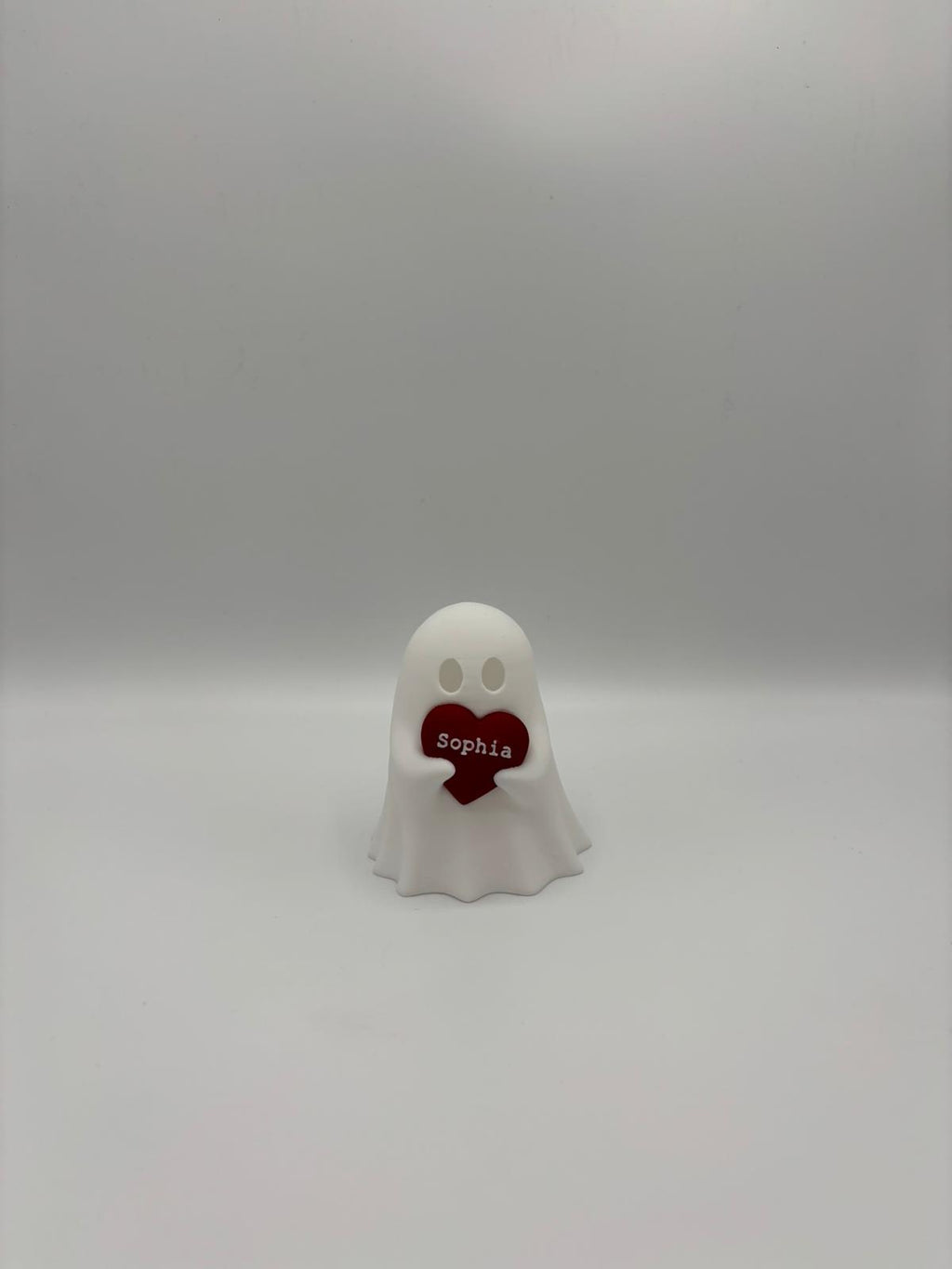 Personalisierbarer Geist mit Herz & LED-Teelicht – 3D gedruckte Deko mit Name