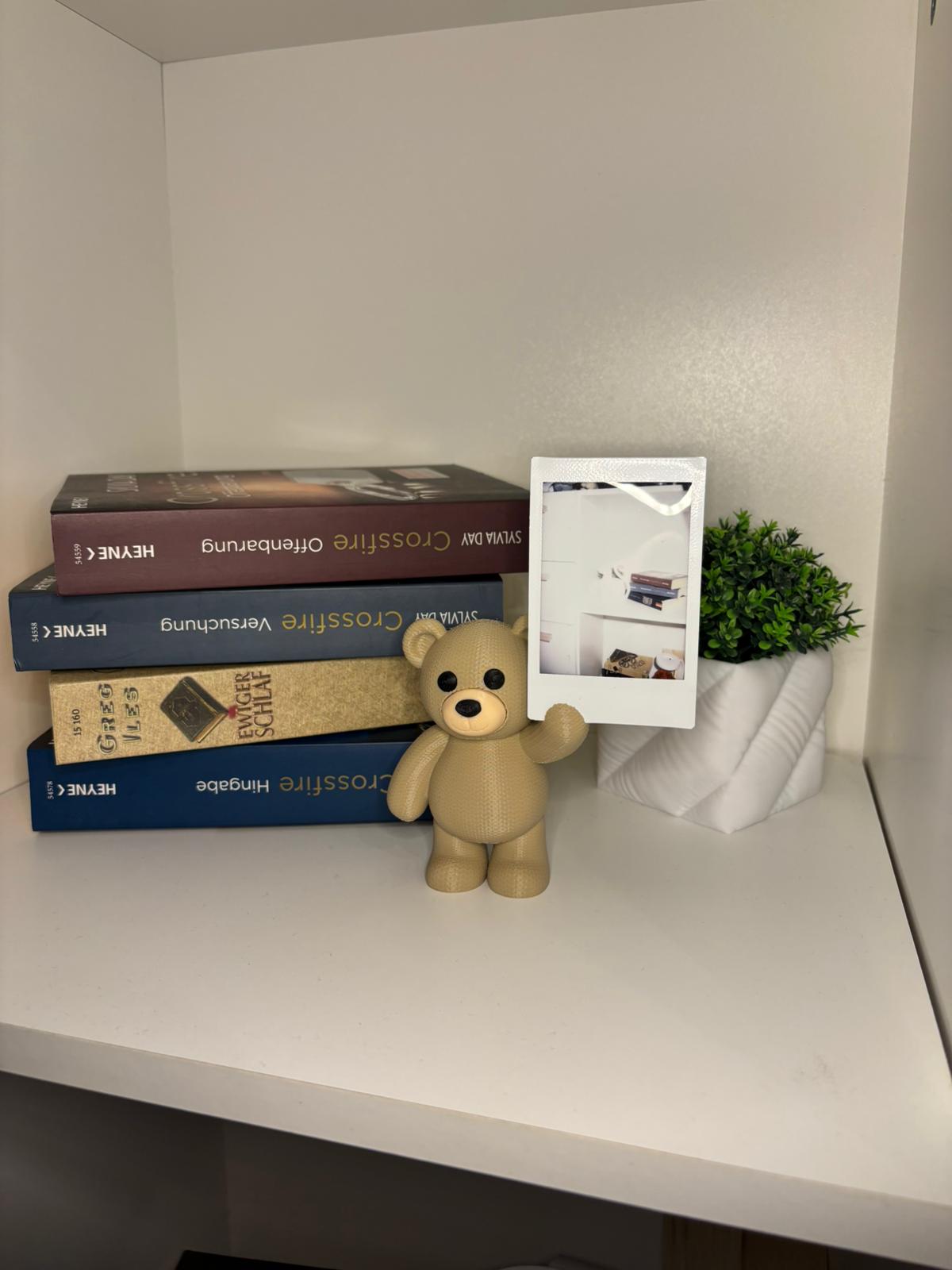 Teddybär Foto & Notizhalter – 3D gedruckt | InstaX Bildhalter
