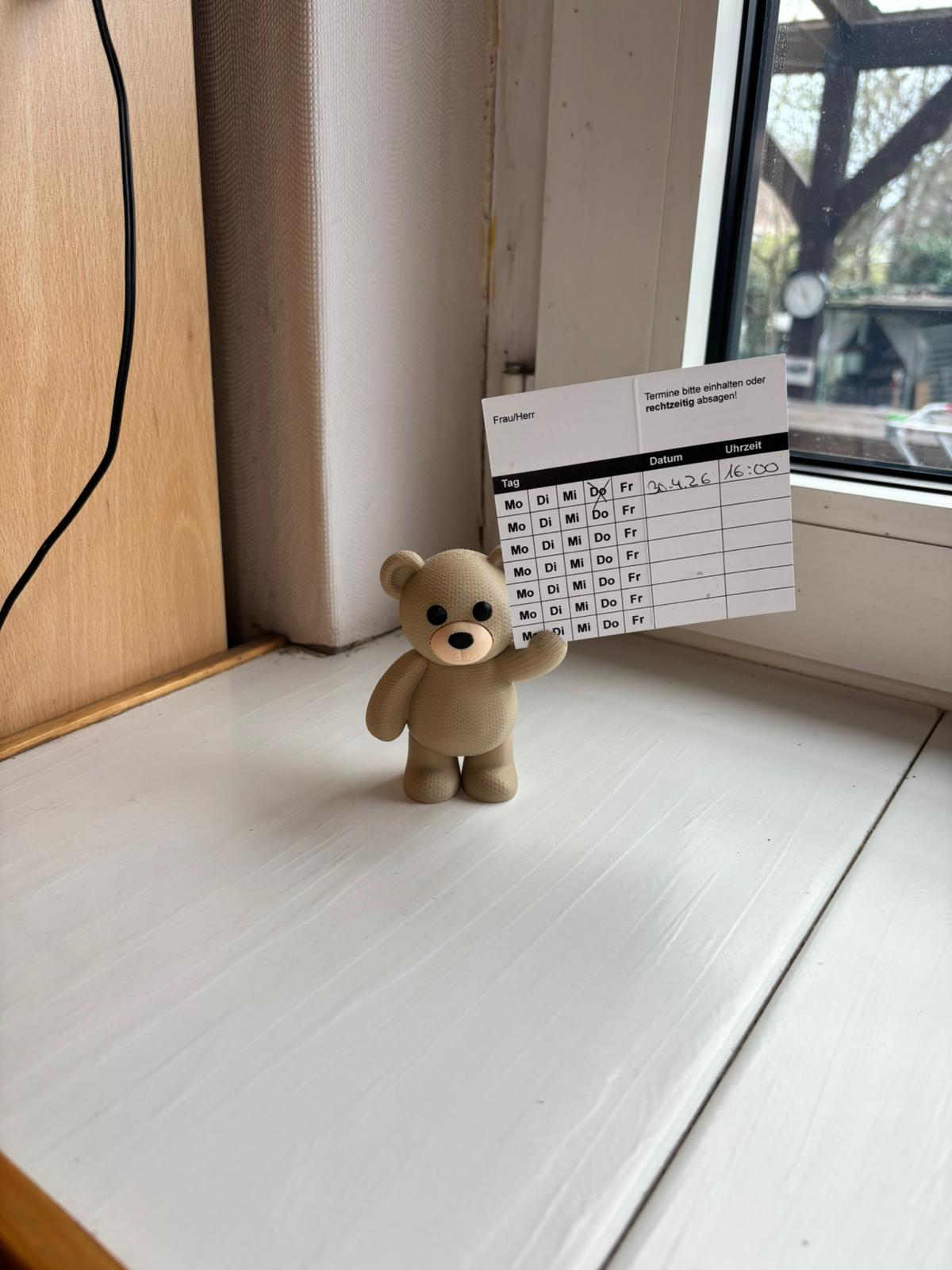 Teddybär Foto & Notizhalter – 3D gedruckt | InstaX Bildhalter
