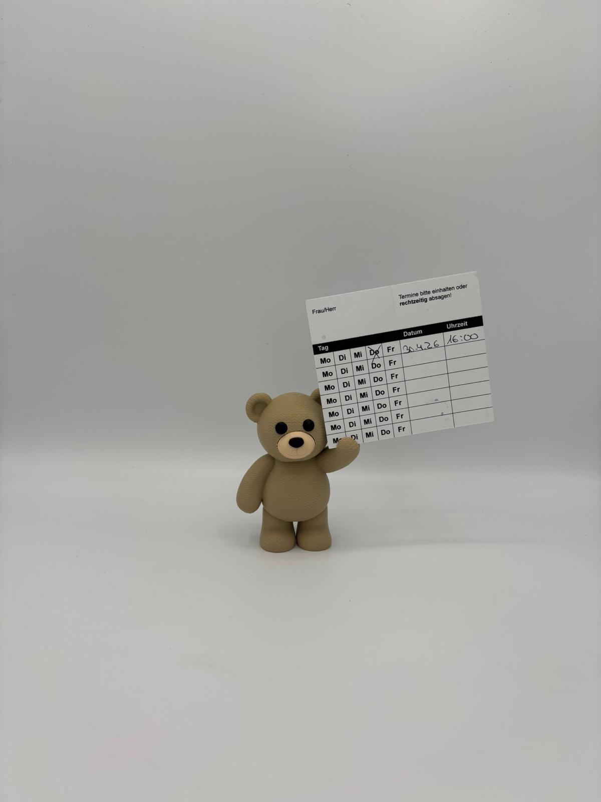 Teddybär Foto & Notizhalter – 3D gedruckt | InstaX Bildhalter