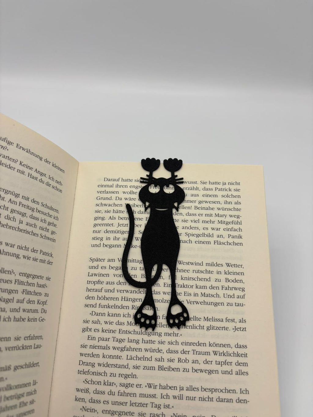 Katzen Lesezeichen 3D Gedrucktes  – Lustiges Bücherzeichen mit Katzenpfoten