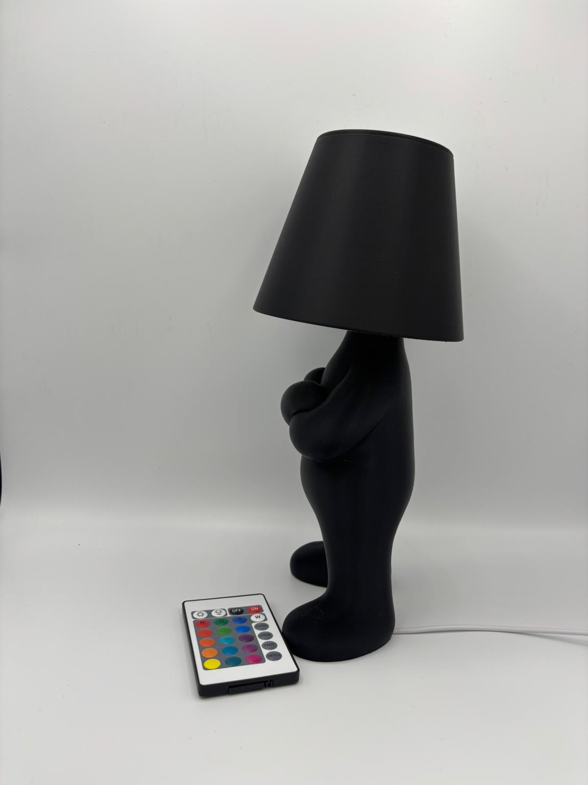 Stehende Figurenlampe – Moderne 3D gedruckte Tischlampe mit RGB Beleuchtung