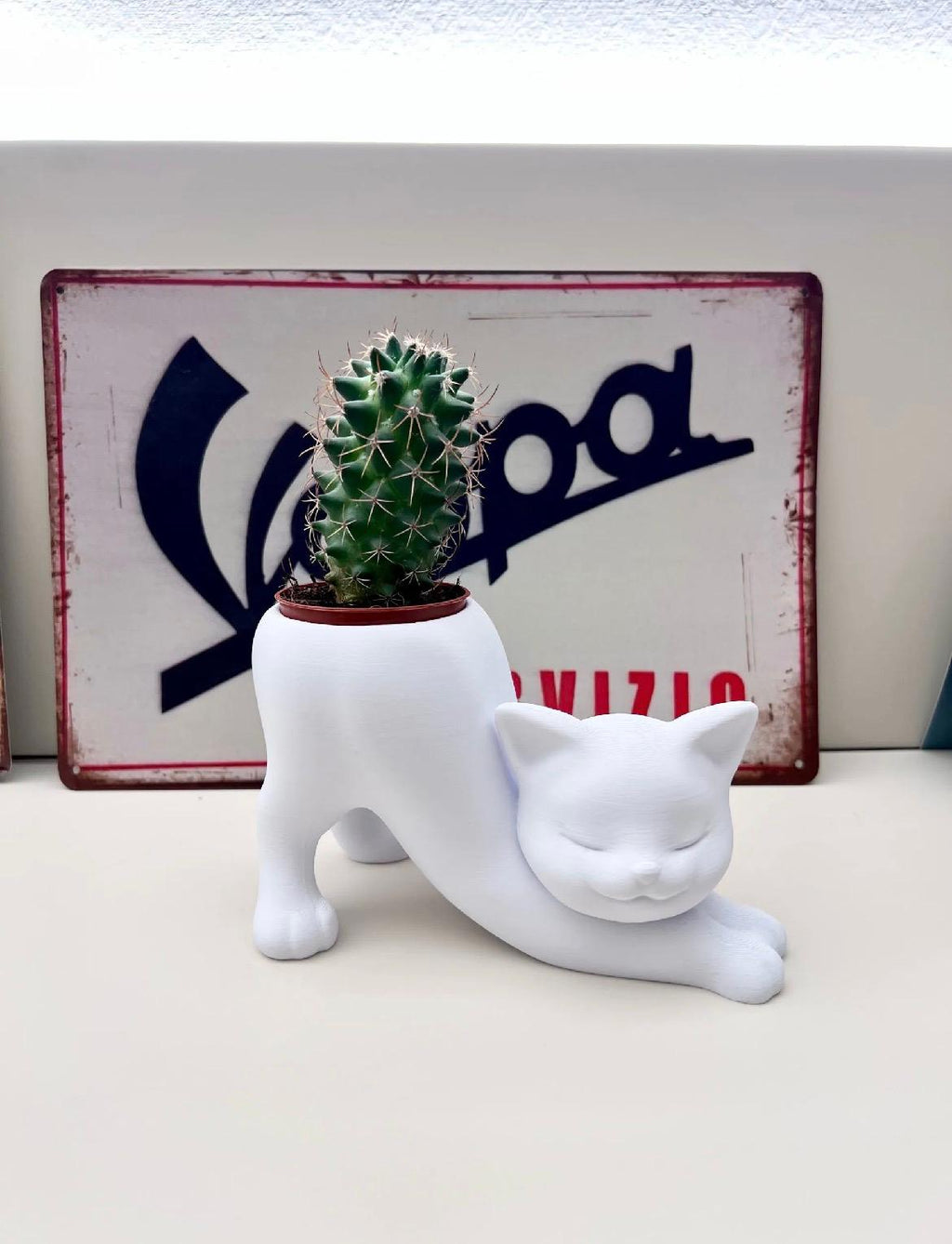 Katzen-Blumentopf – Deko Pflanzgefäß in Katzenform