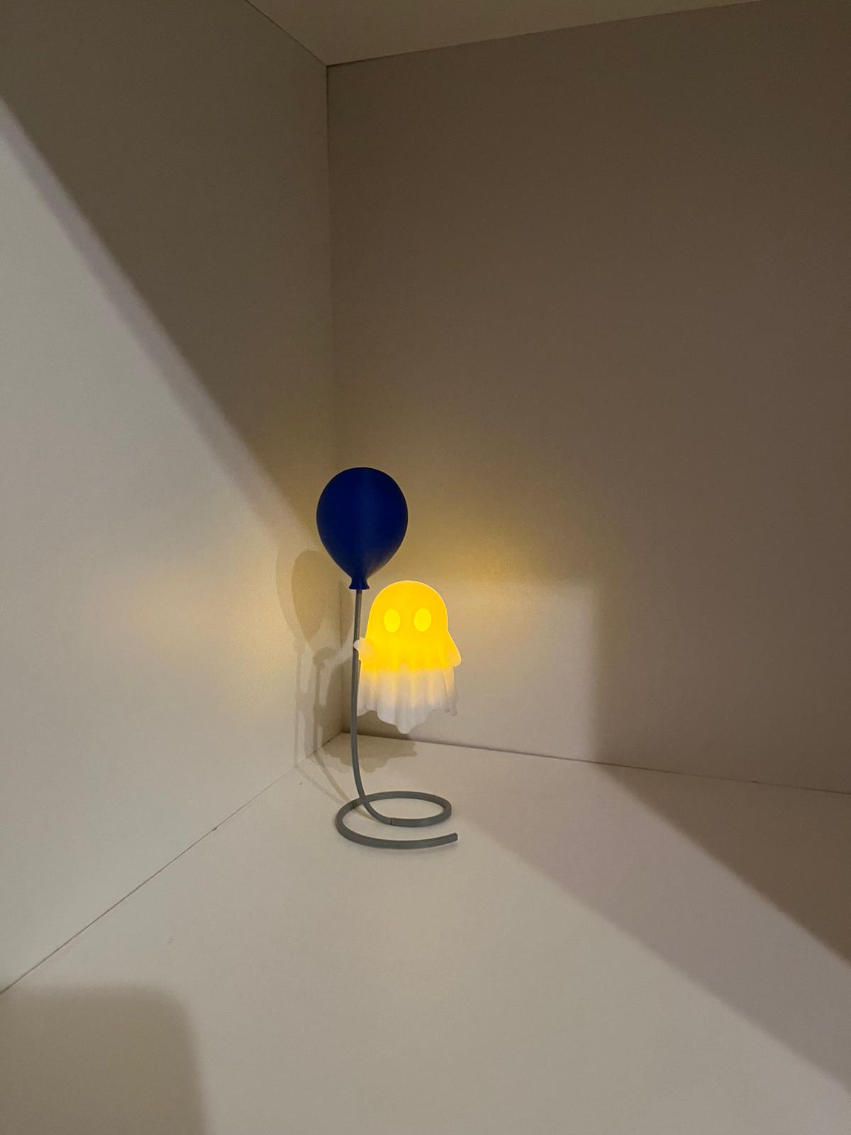 Geist mit Ballon LED Deko 3D gedruckt – Deko Figur