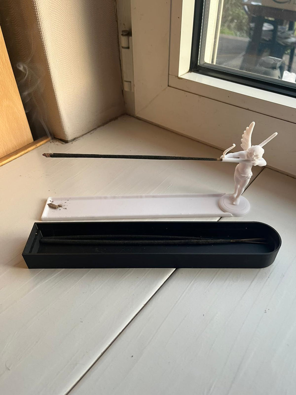 Engel Räucherstäbchenhalter mit Bogen 3D-gedruckt
