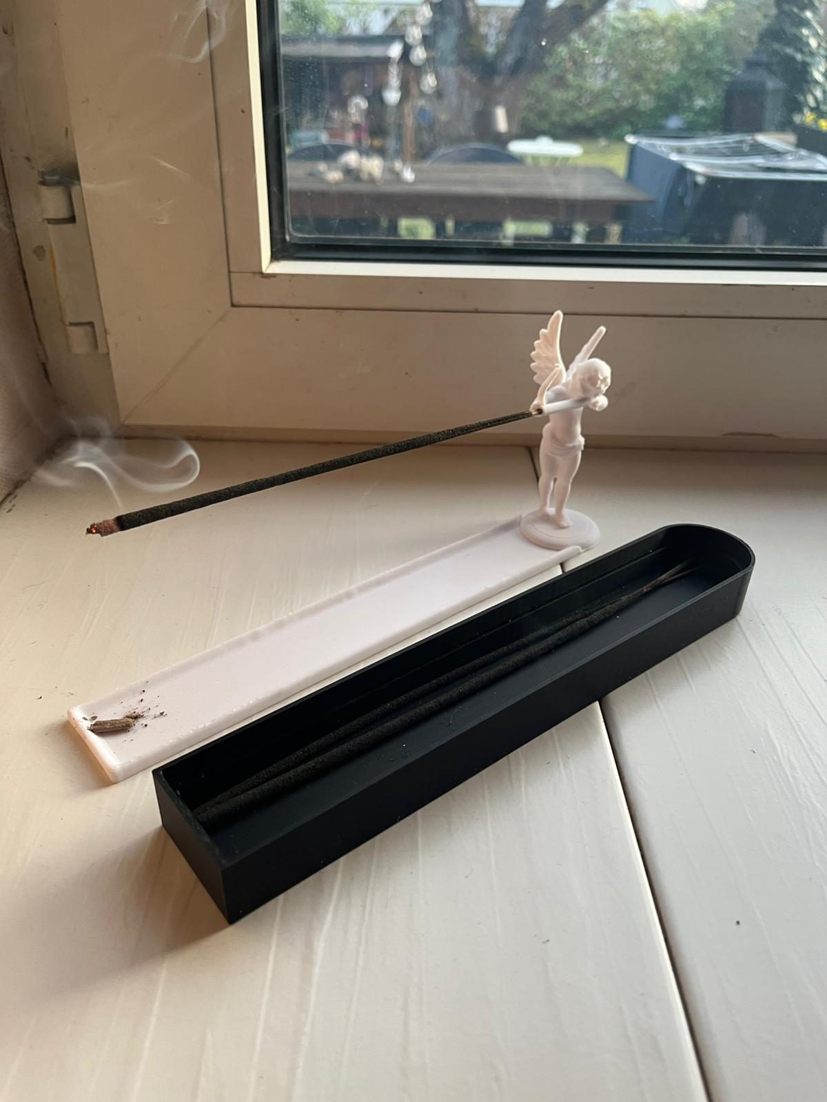 Engel Räucherstäbchenhalter mit Bogen 3D-gedruckt