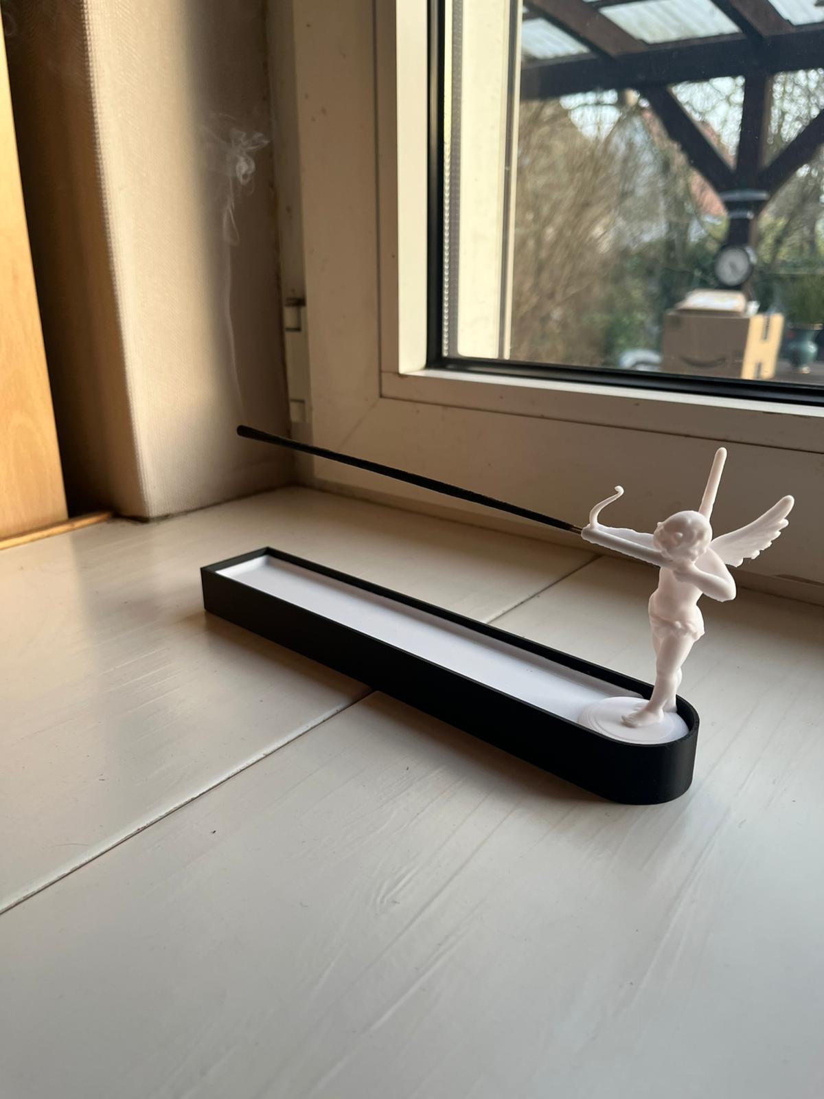 Engel Räucherstäbchenhalter mit Bogen 3D-gedruckt