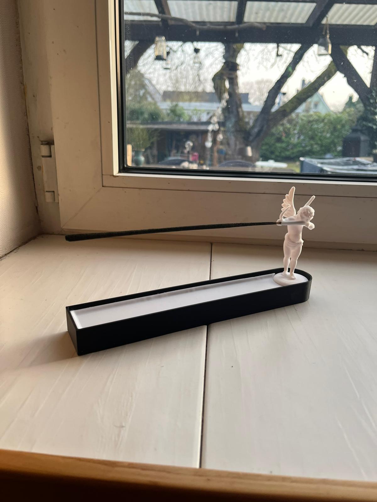 Engel Räucherstäbchenhalter mit Bogen 3D-gedruckt