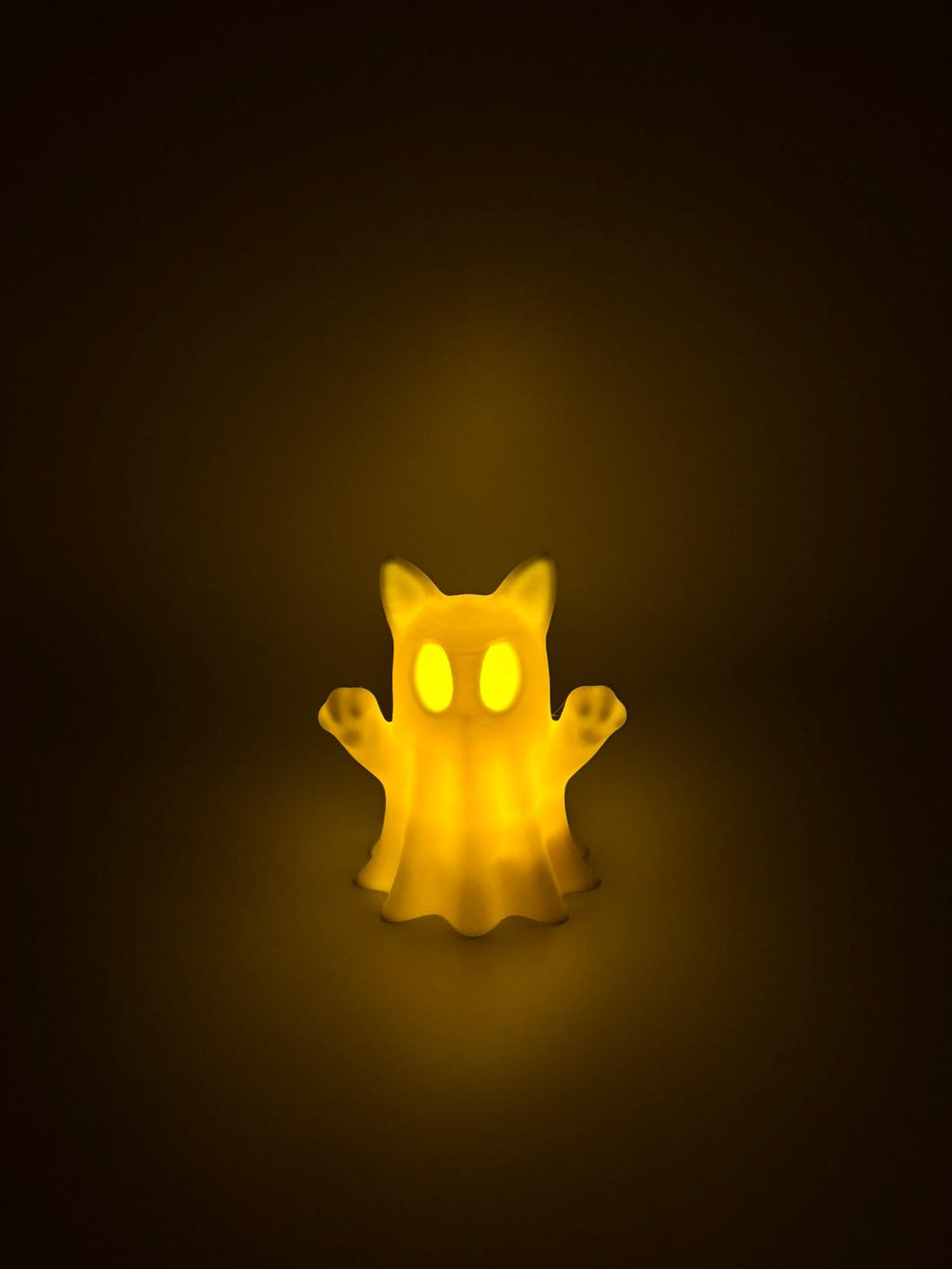 Geisterkatze mit LED-Teelicht 3D Gedruckt
