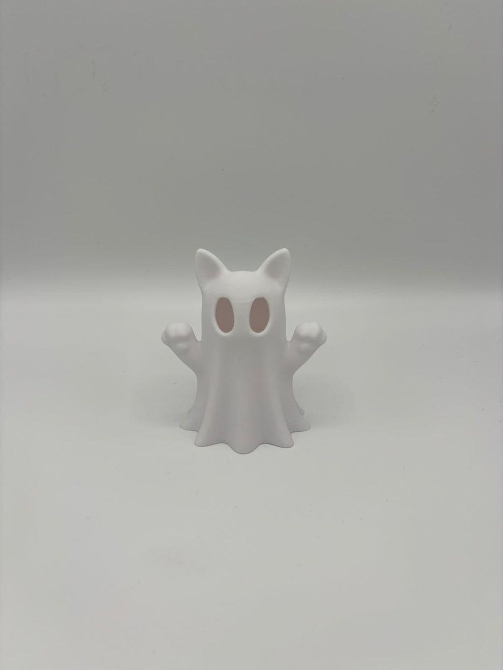 Geisterkatze mit LED-Teelicht 3D Gedruckt