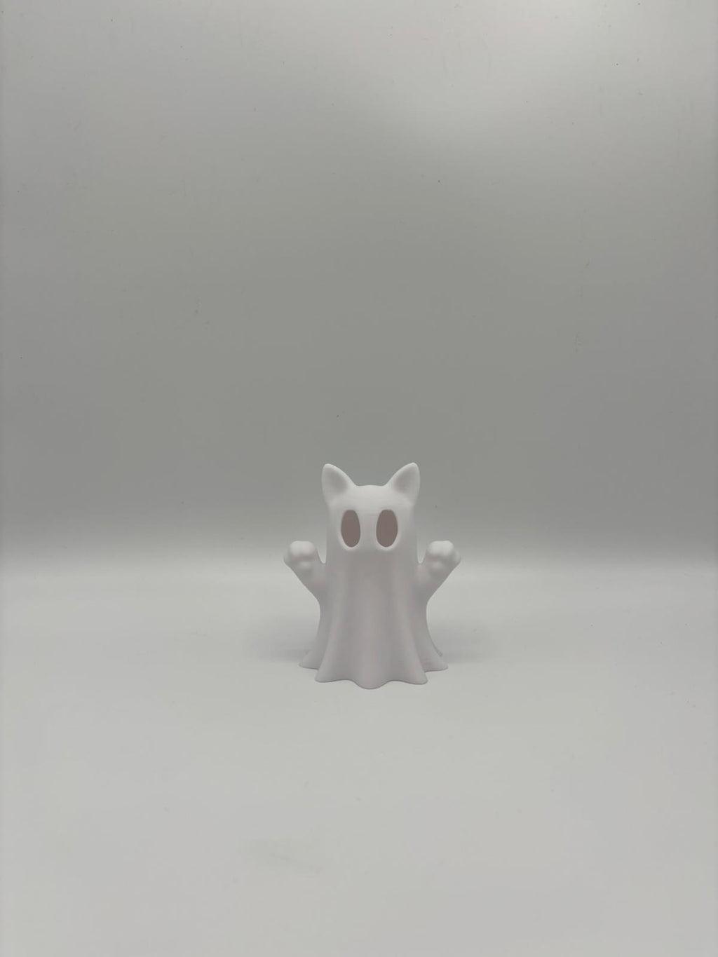 Geisterkatze mit LED-Teelicht 3D Gedruckt