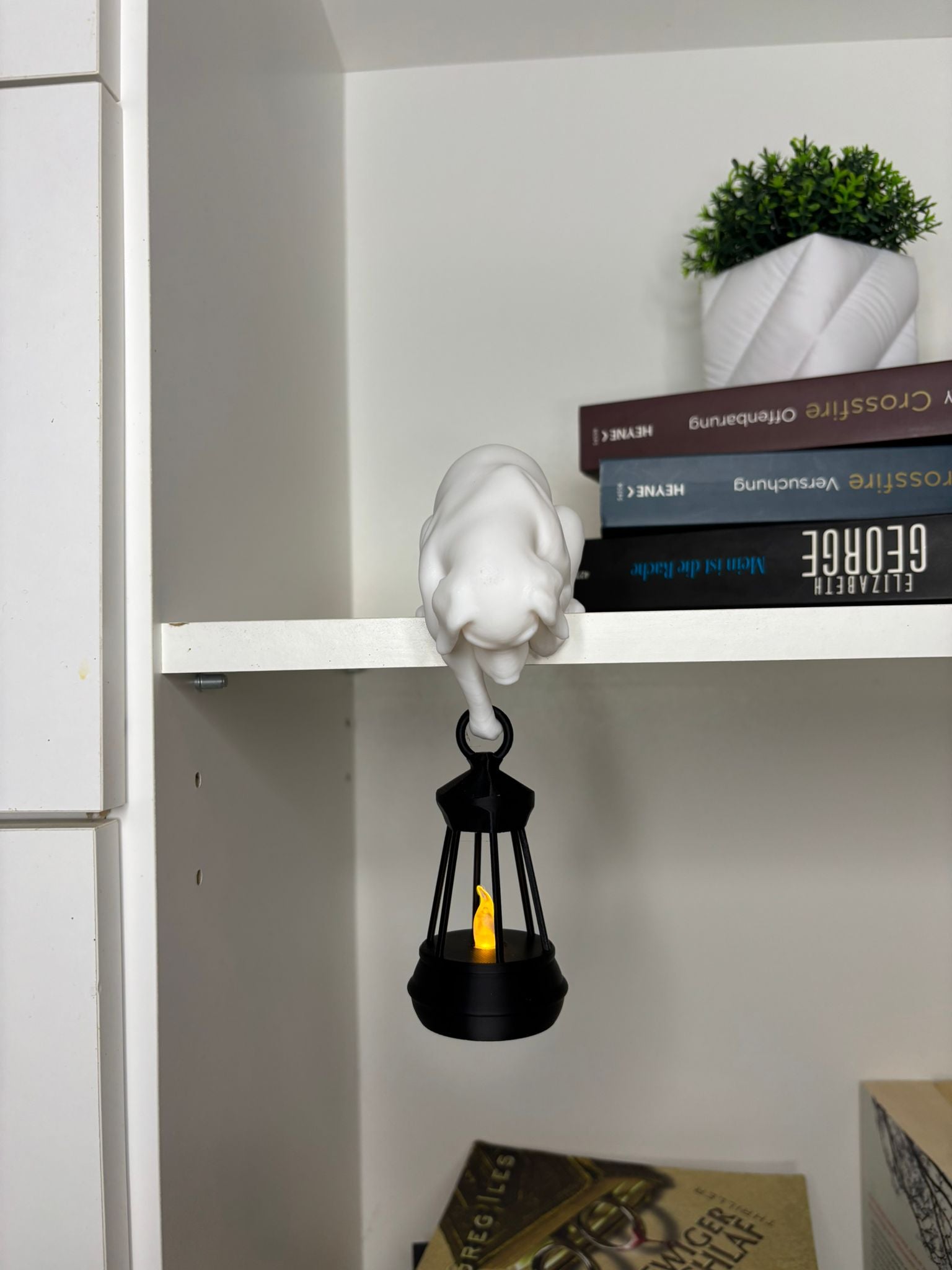 Hunde Lampe mit Laterne - 3D Gedruckt mit Led Licht