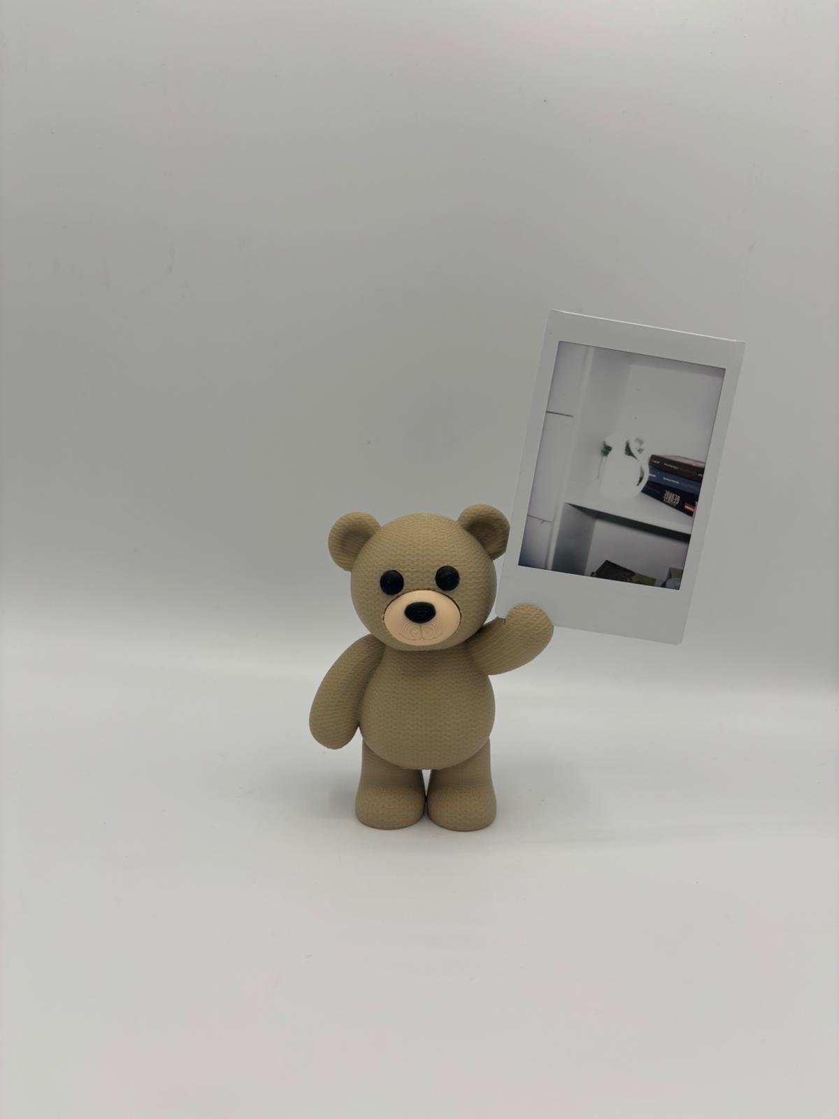 Teddybär Foto & Notizhalter – 3D gedruckt | InstaX Bildhalter
