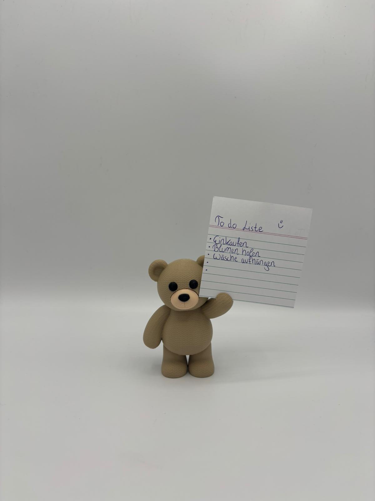 Teddybär Foto & Notizhalter – 3D gedruckt | InstaX Bildhalter