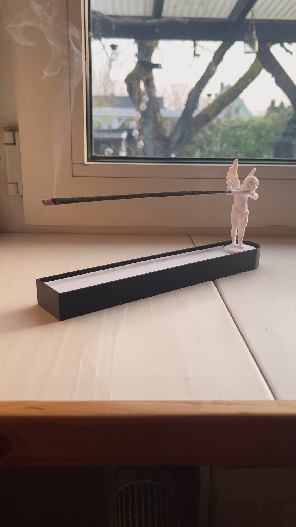 Engel Räucherstäbchenhalter mit Bogen 3D-gedruckt